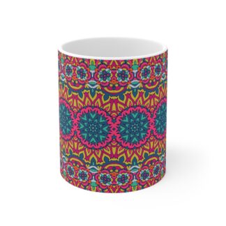 Ethnic Textile Print 3 - Mug - 11oz Coffee Cup for Artistic Souls