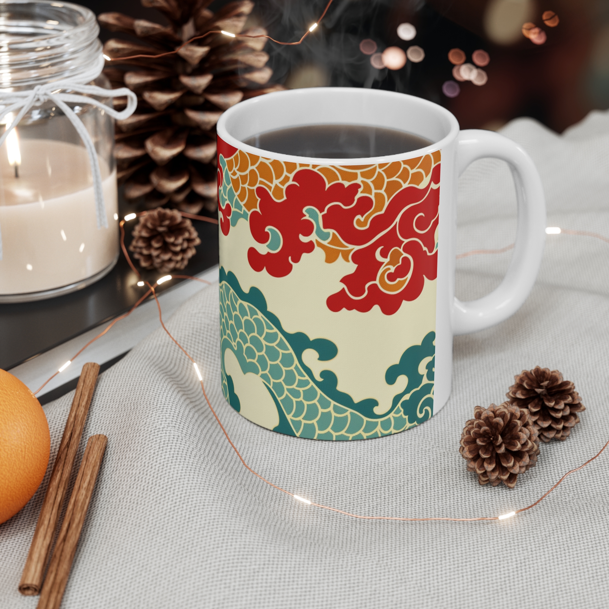 Eastern Enchantment 6 - Mug - 11oz Colorful Design for Tea & Coffee Lovers - Image 4