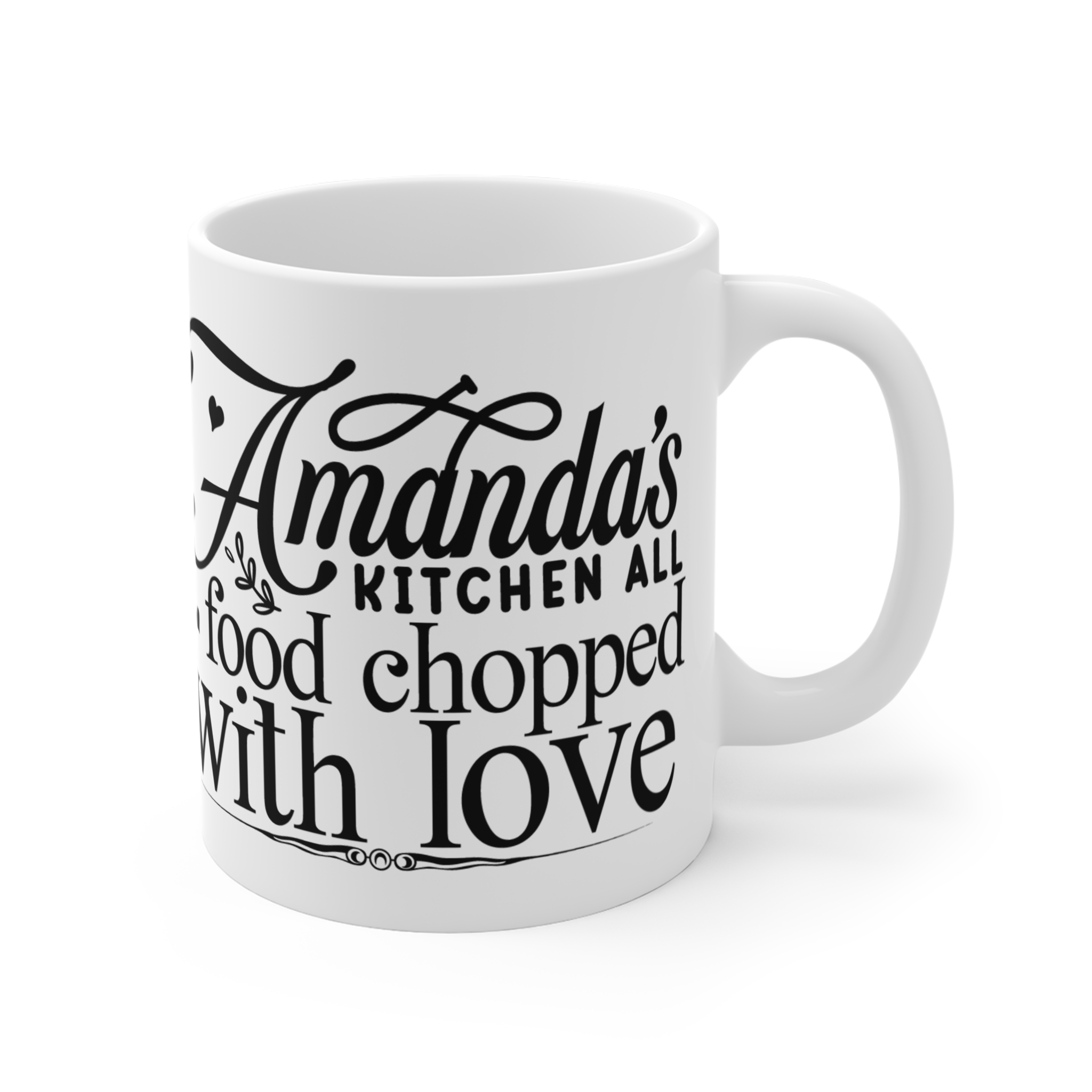 Personalized Kitchen Mug - 'Food Chopped with Love' - Image 4