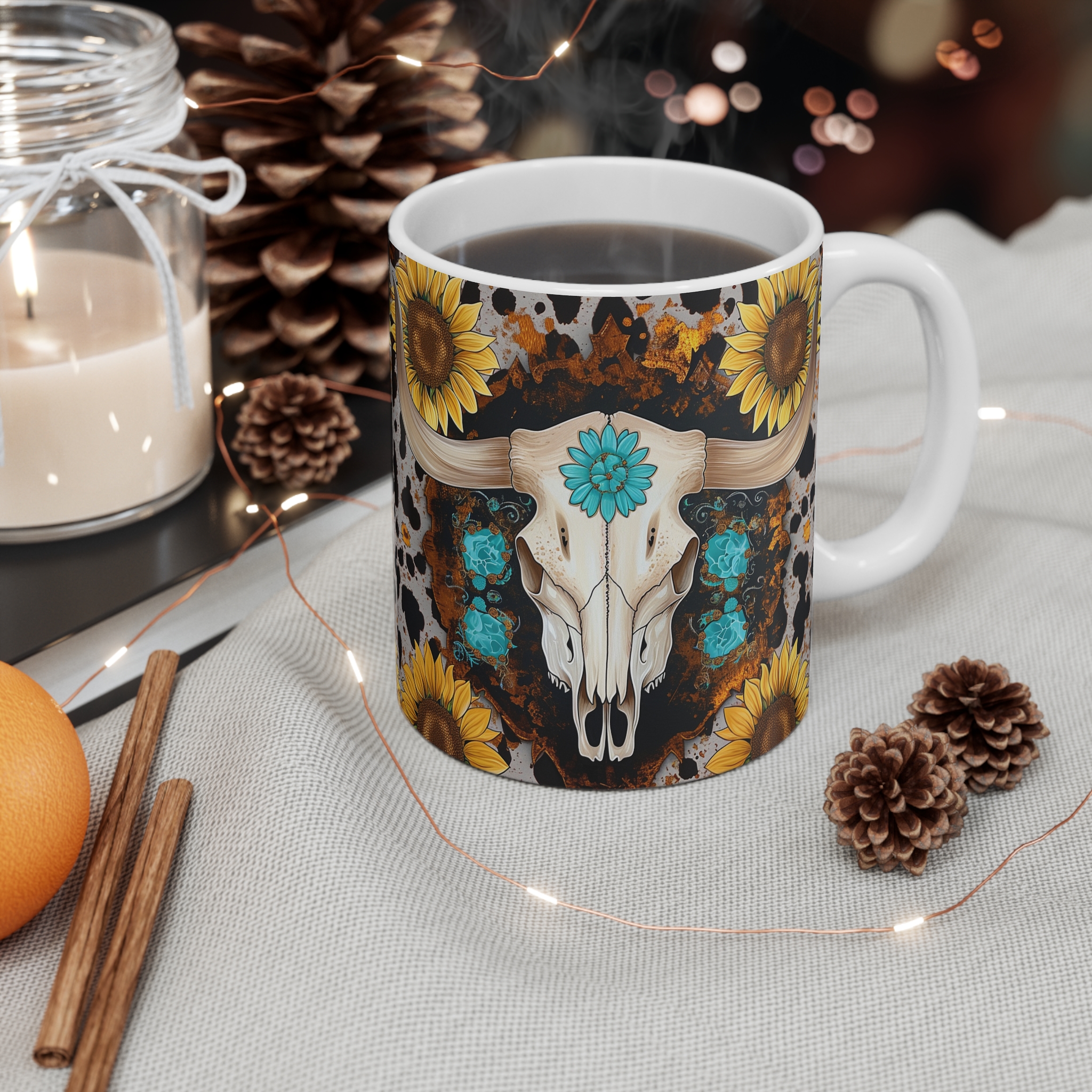 Country and Western Cow Skull - Image 4