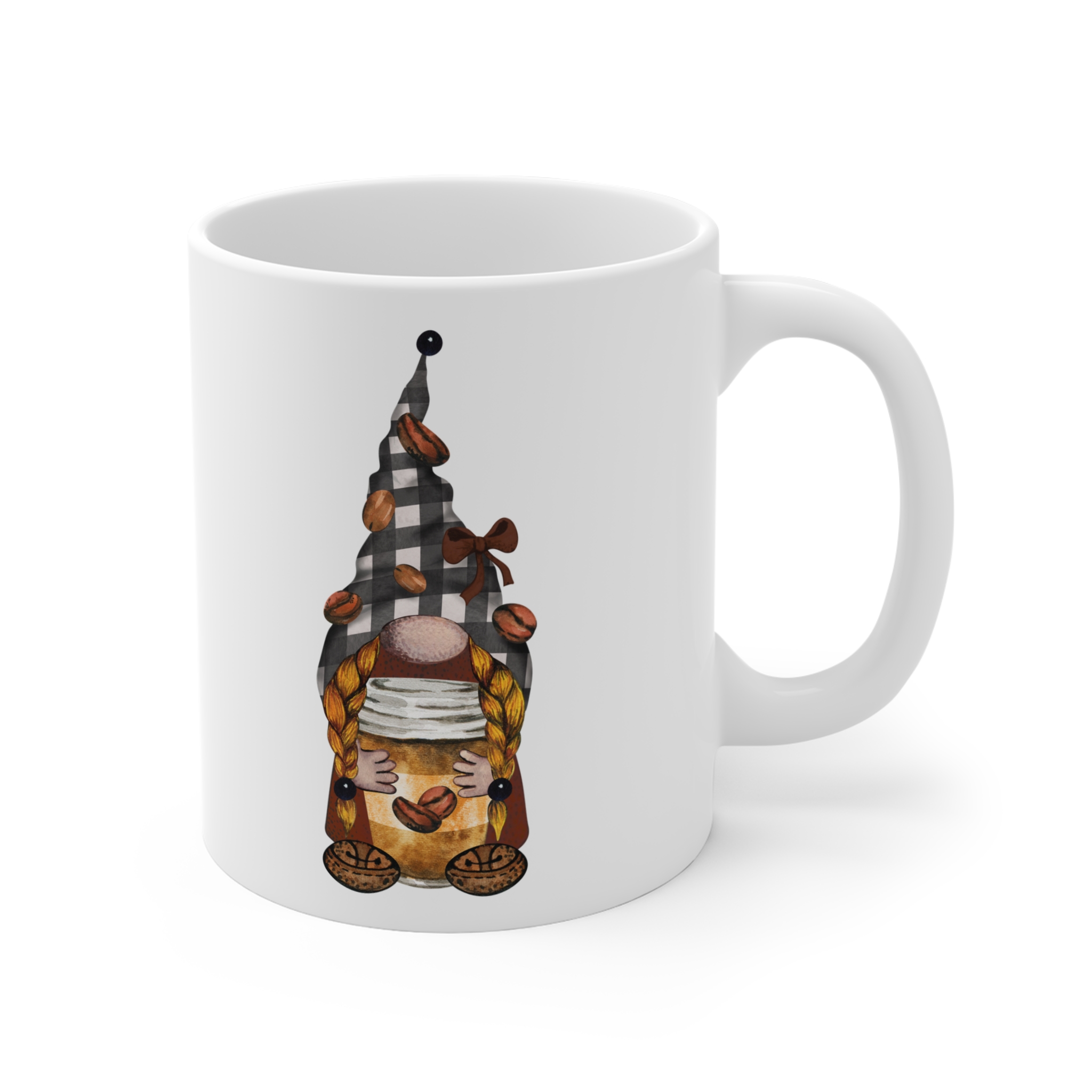 Coffee Lover's Cheerful Gnome Mug - 11oz - Image 3