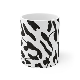 Leopard Print Pattern Black Mug 11oz
