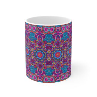 Ethnic Textile Print 2 - Mug - 11oz Colorful Ceramic Coffee Cup