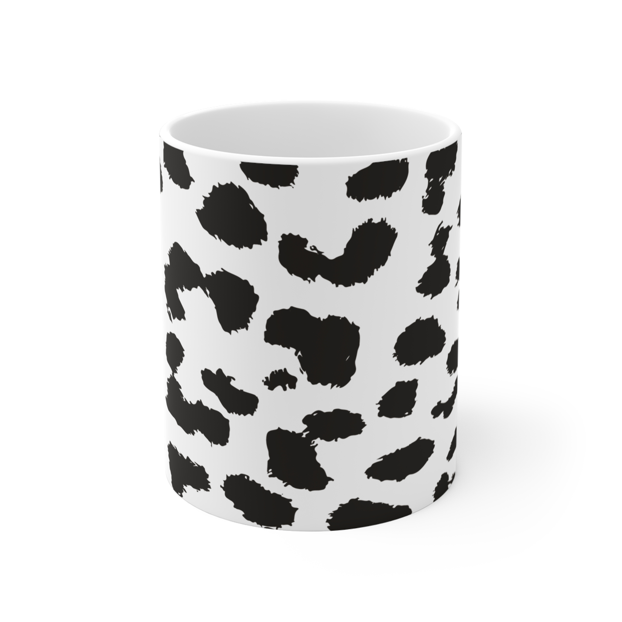 Chic Leopard Print Black Mug 11oz