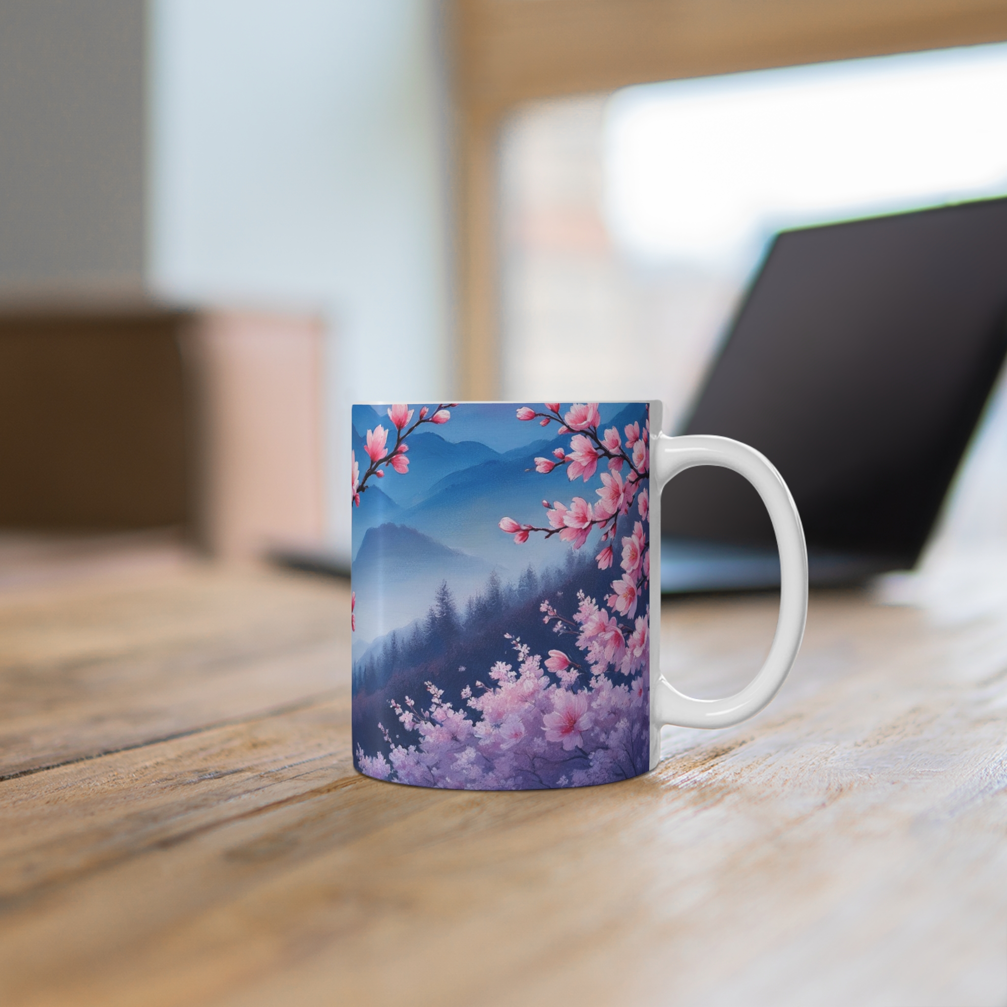 Pink Flowers | Mug 11oz - Image 6