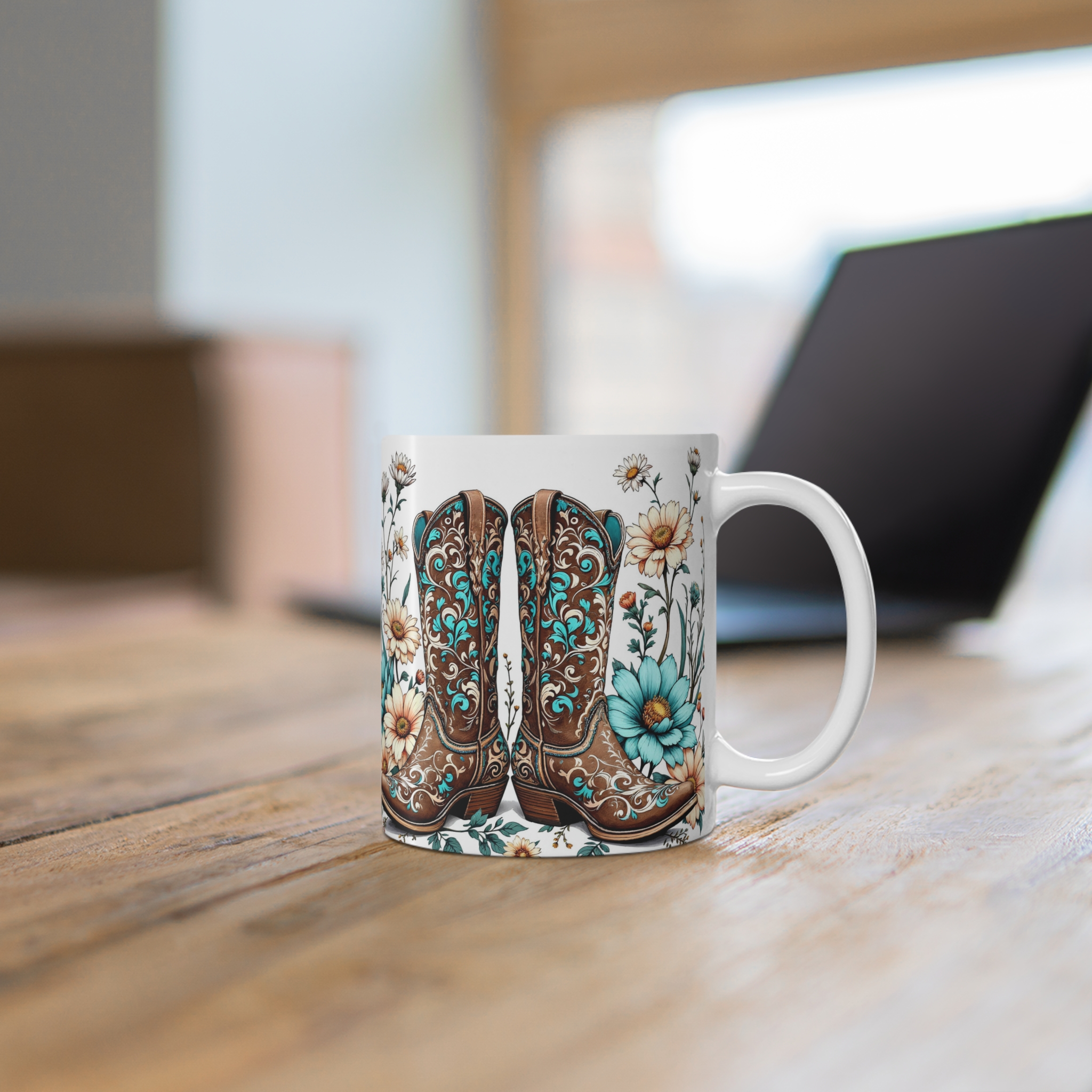 Flower Boots | Mug 11oz - Image 6