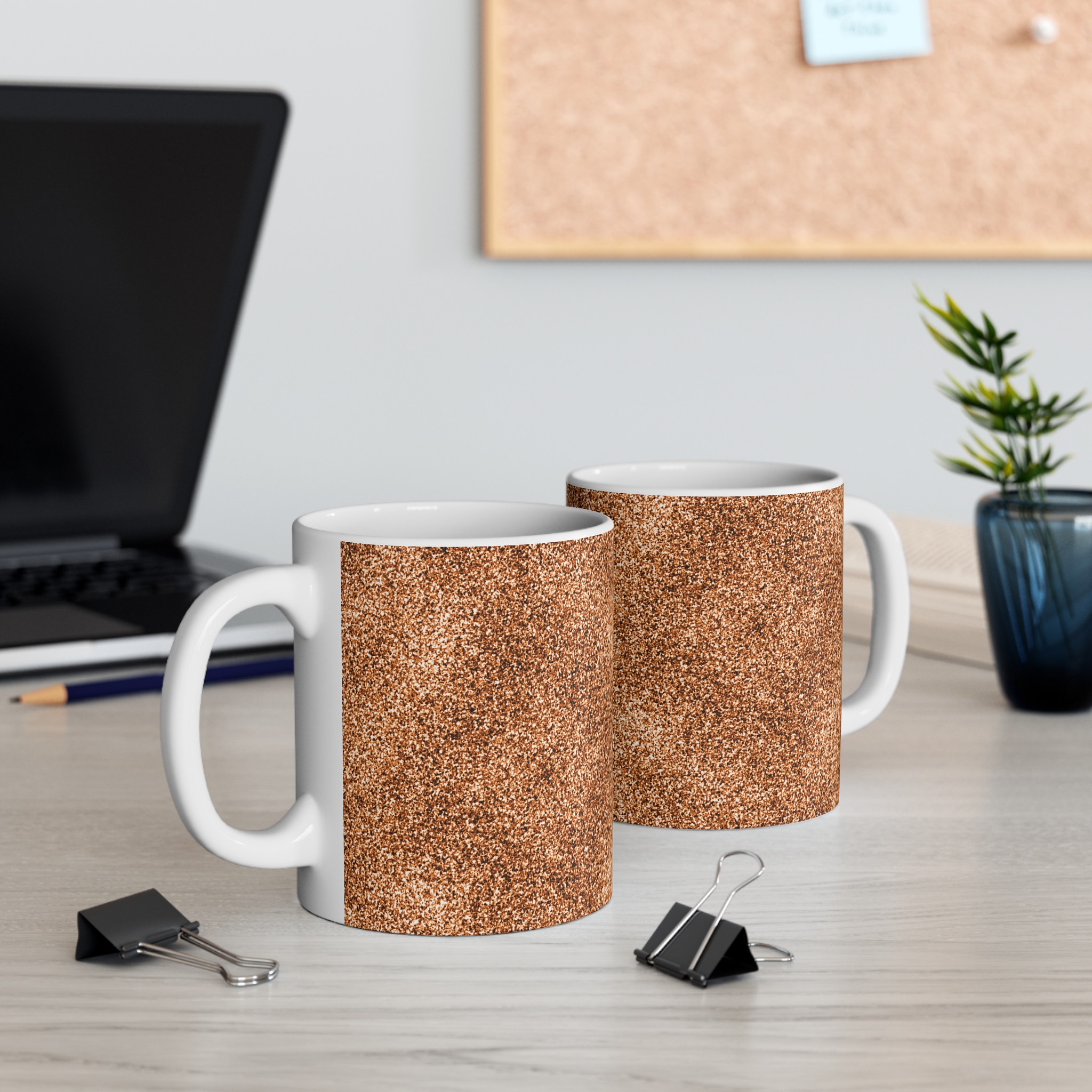 Copper Glitter 11oz Coffee Mug - Cozy Gift for Home and Office - Image 5