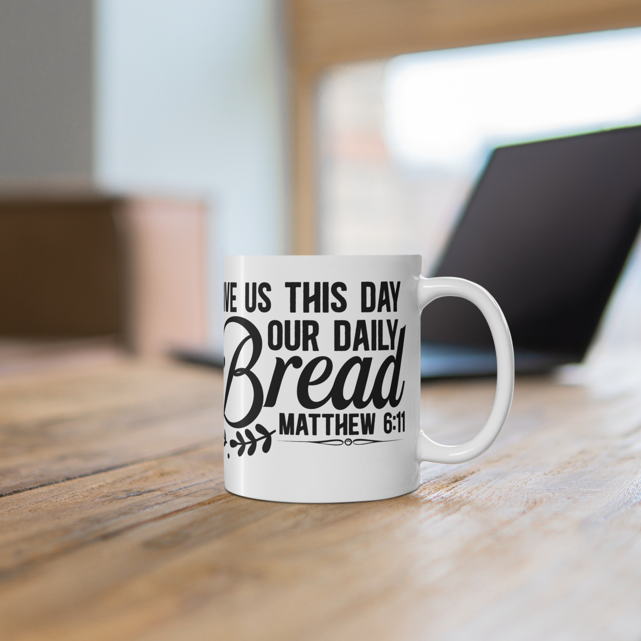 Inspirational Bible Verse Mug - Daily Bread Quote - 11oz Coffee Cup - Image 5