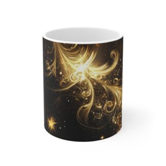 Gold Sparkle Core Mug - 11oz Coffee Cup for All Occasions