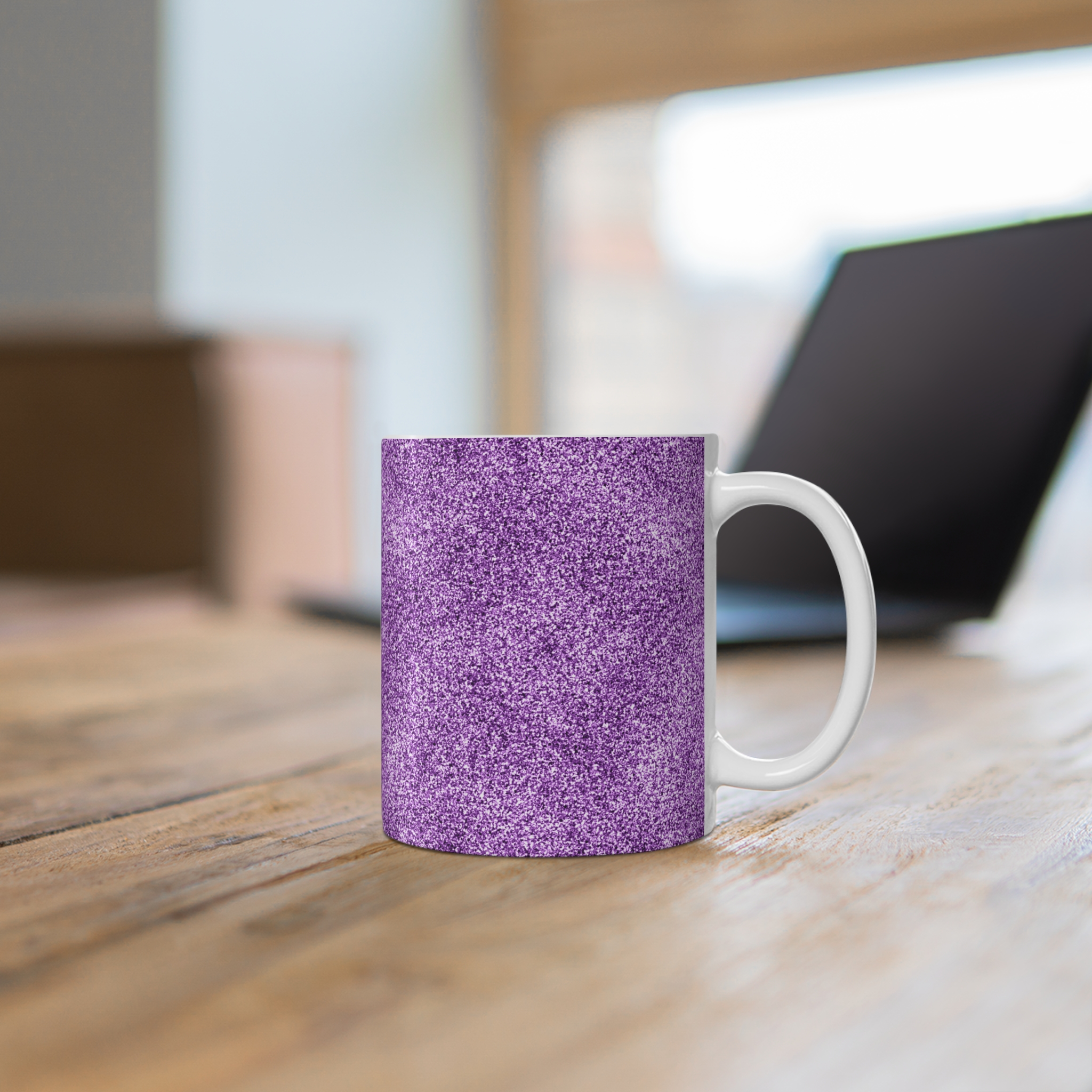 Spring Glitter Easter Purple Mug - 11oz Ceramic Coffee Cup for Creative Souls - Image 6