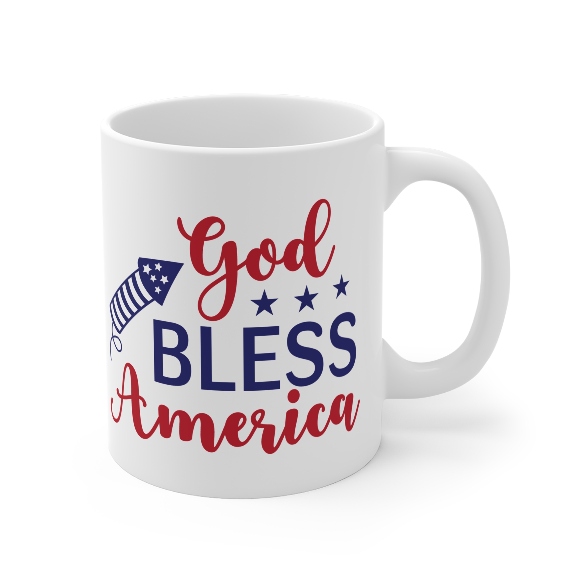God Bless America Ceramic Mug — Patriotic 11oz Fourth of July Coffee Cup - Image 4