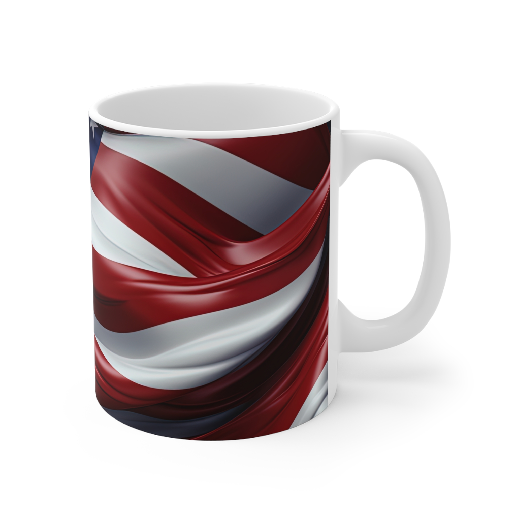 American Flag 11oz Coffee Mug — Patriotic Stars & Stripes Drinkware for Veterans, 4th of July & Memorial Day - Image 3