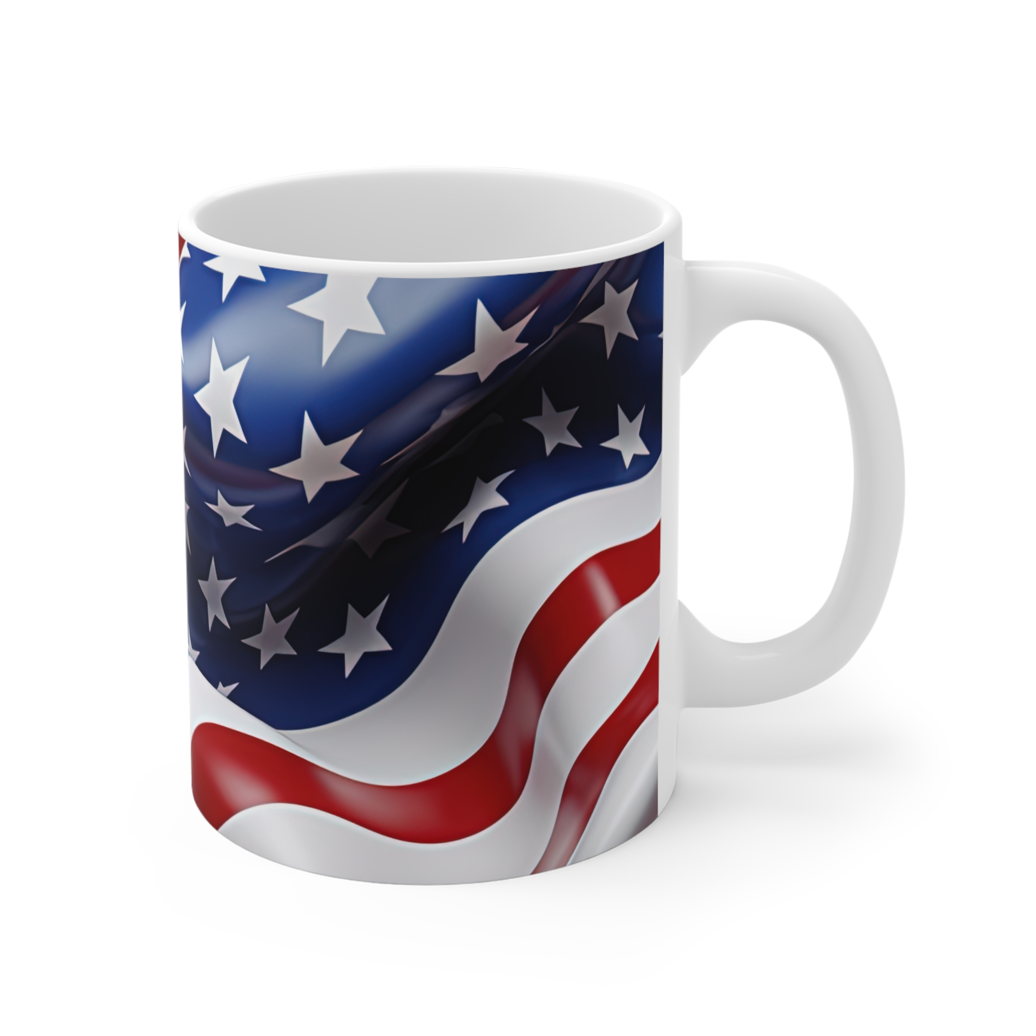 American Flag 11oz Coffee Mug — Patriotic Stars & Stripes Drinkware - Image 3