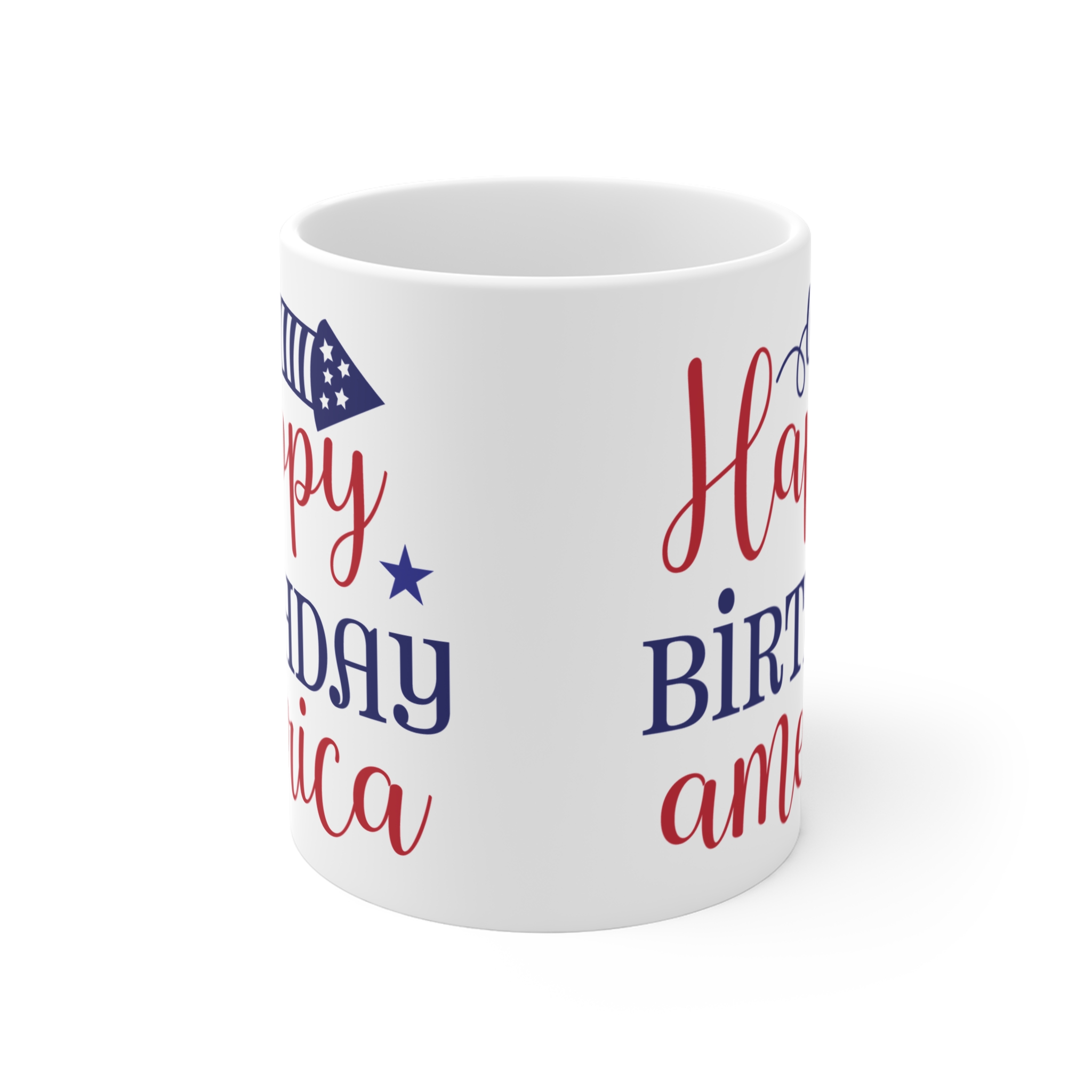 Happy Birthday America 11oz Patriotic Coffee Mug - Image 2