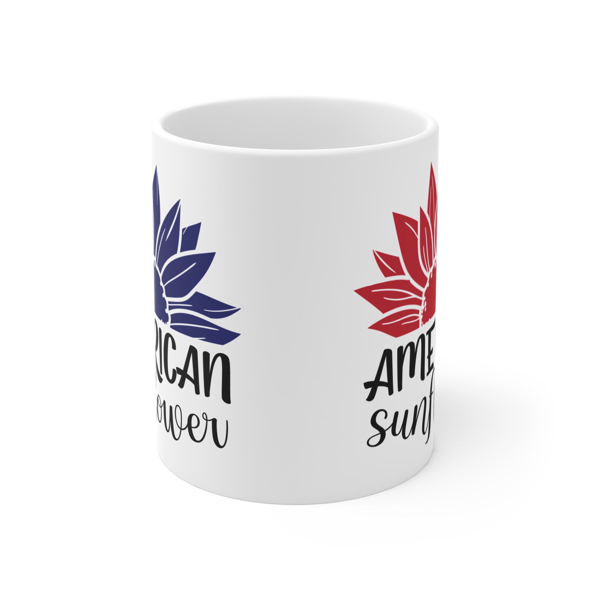 American Sunflower Mug – Patriotic 11oz Coffee Cup - Image 2