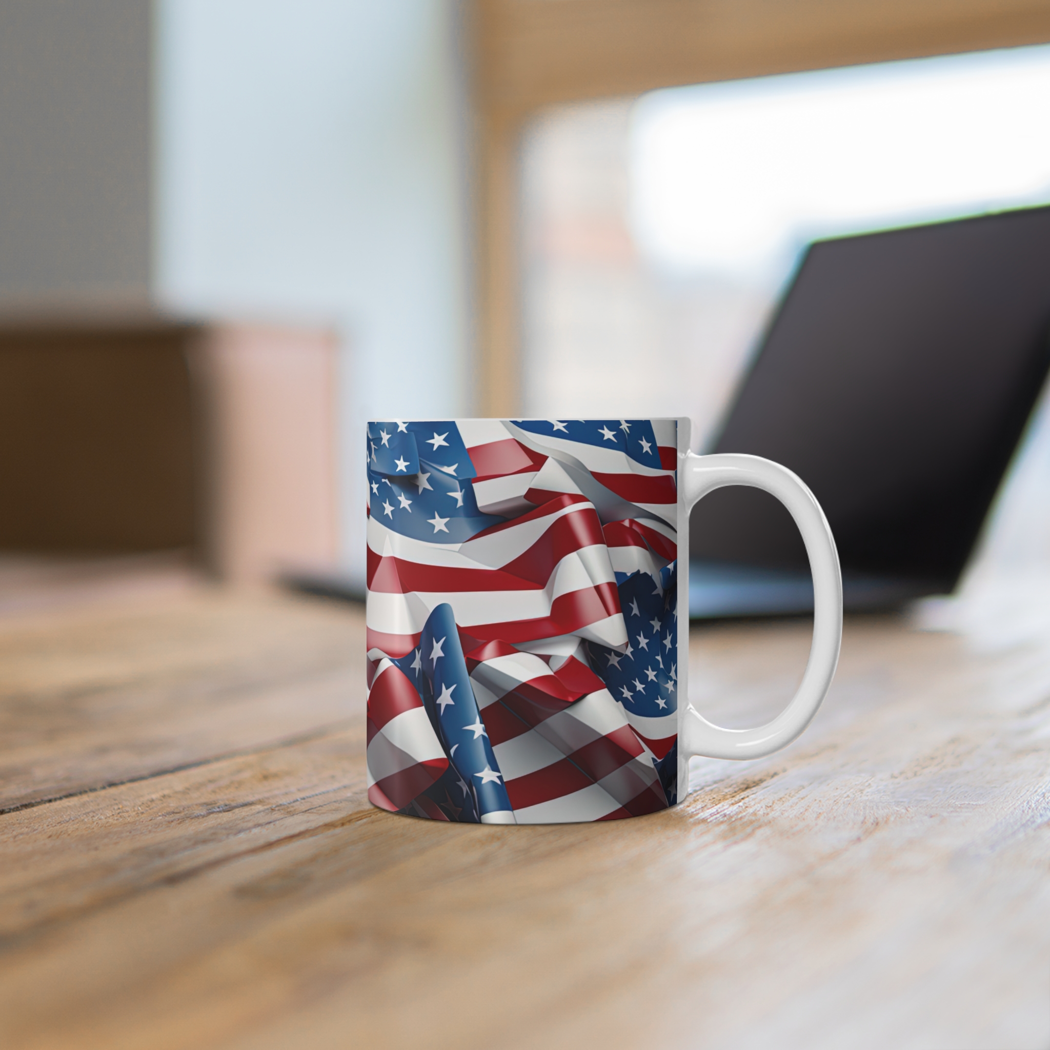 American Flag 11oz Coffee Mug – Patriotic Stars & Stripes Drinkware for Fourth of July - Image 6