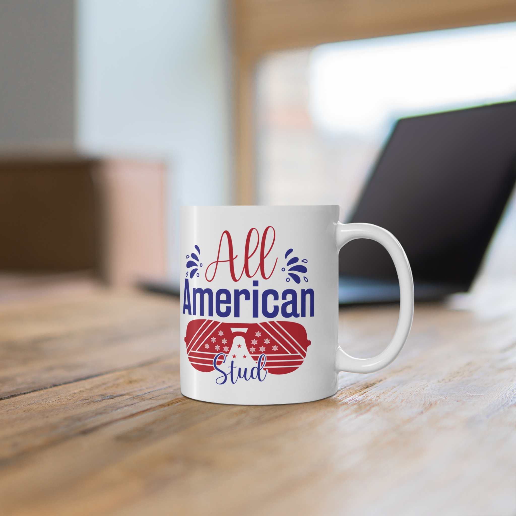 All American Stud Mug — Patriotic 11oz Coffee Cup - Image 6