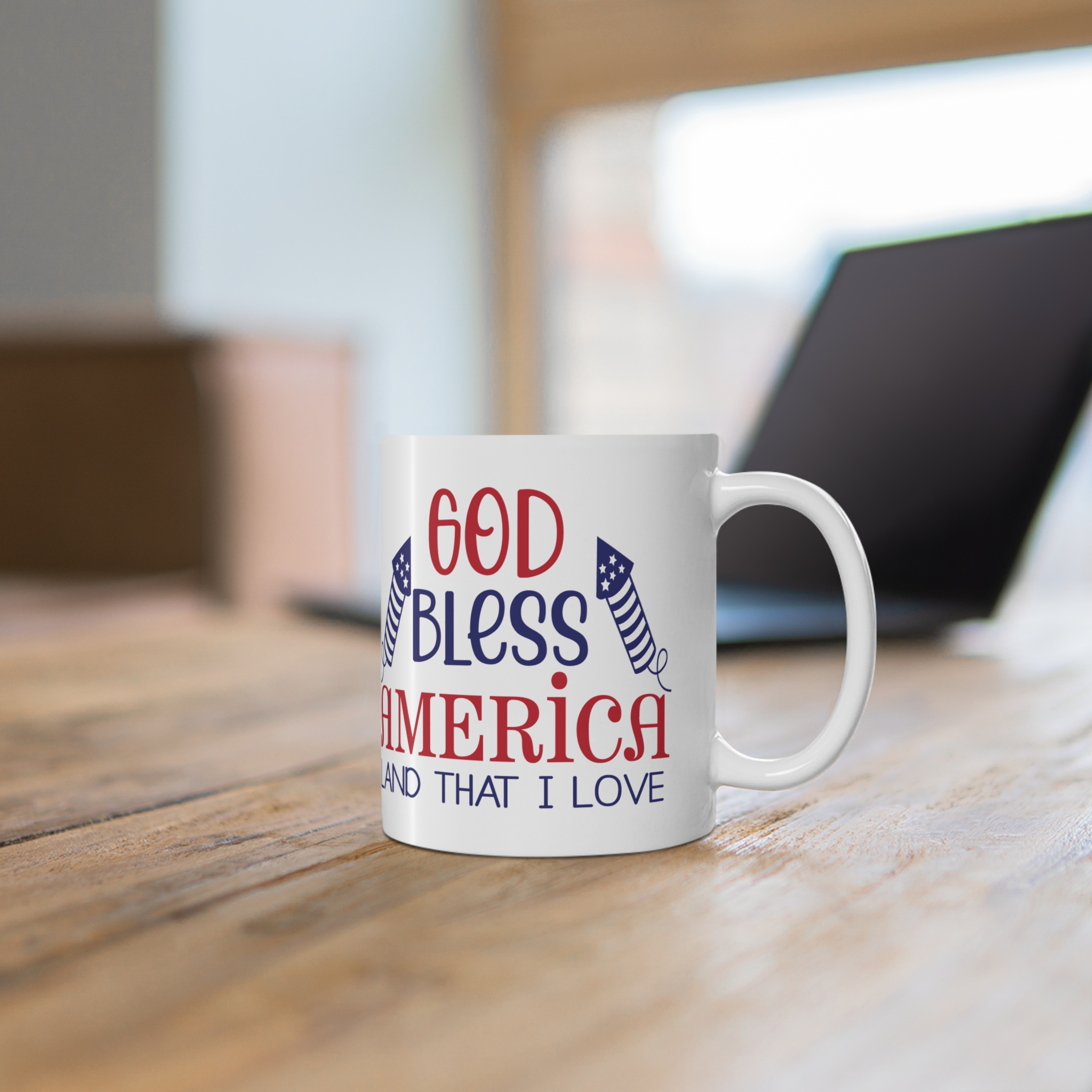 God Bless America Mug — 11oz Patriotic Fourth of July Coffee Cup - Image 5