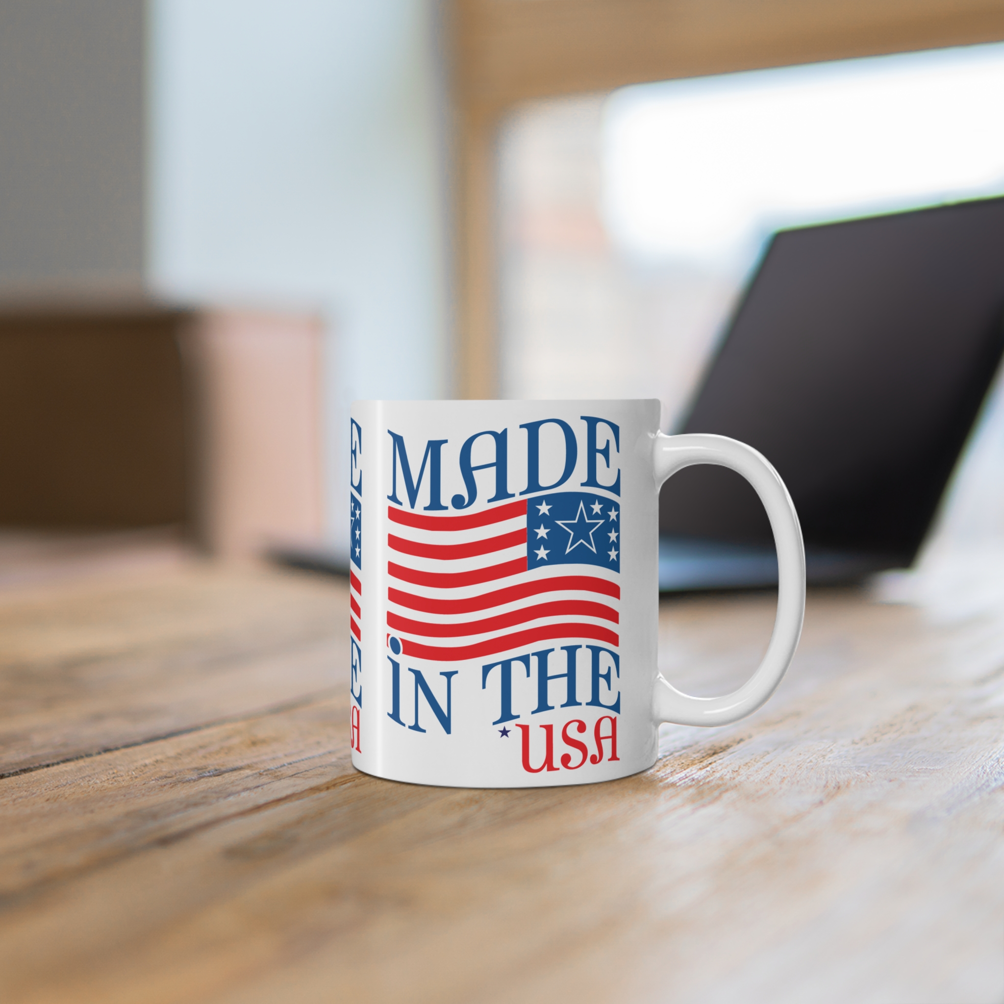 Made in the USA Flag Coffee Mug — Patriotic 11oz Ceramic - Image 6