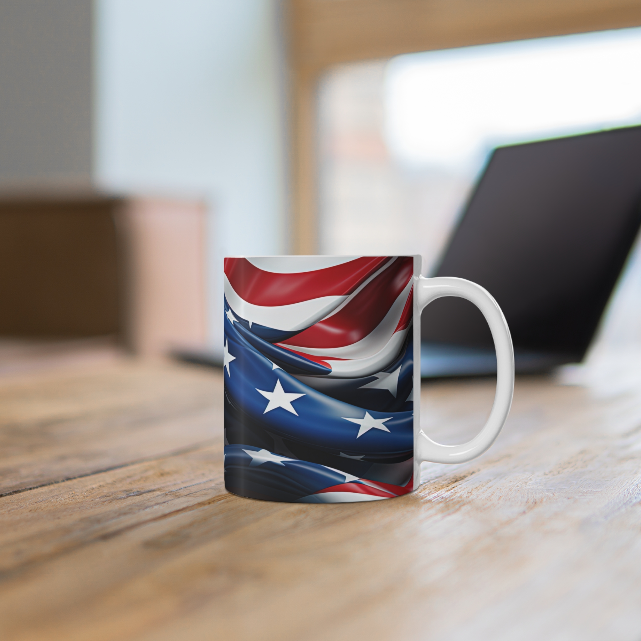 American Flag Coffee Mug — 11oz Patriotic Stars & Stripes Ceramic Mug - Image 6