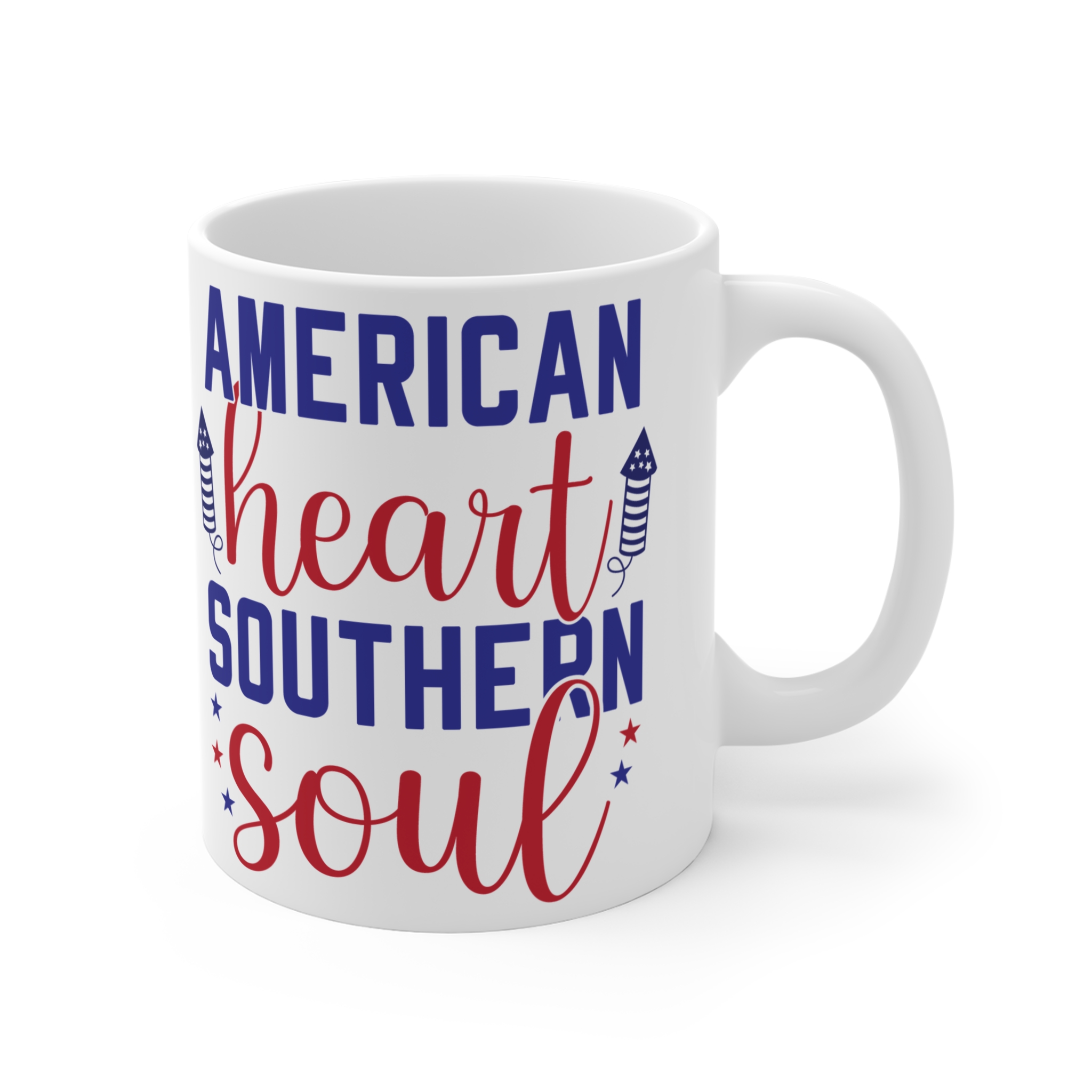 American Heart Southern Soul Mug — Patriotic 11oz Coffee Cup - Image 4
