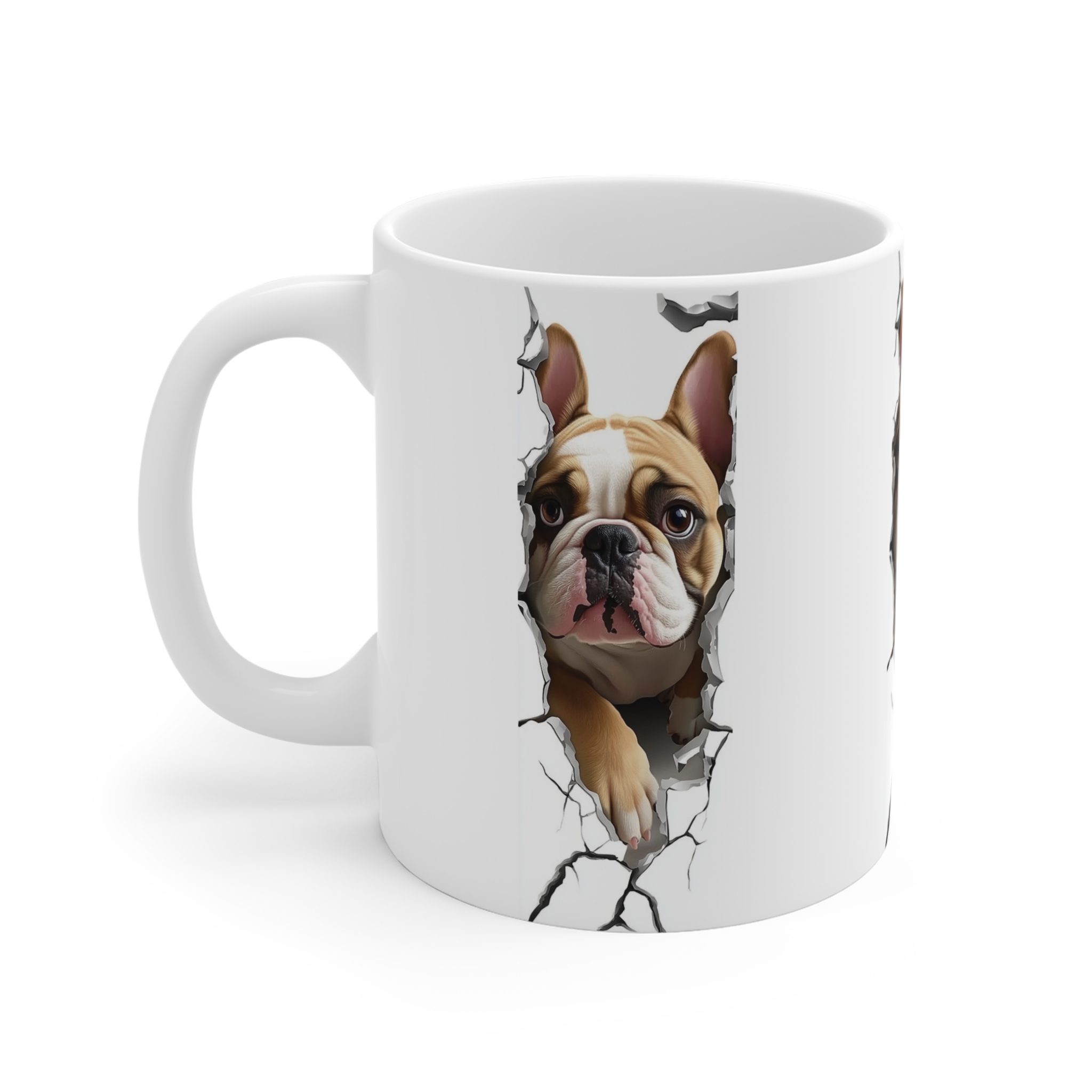 French Bulldog Peeking Mug – Cute 11oz Coffee Cup for Dog Lovers - Image 3