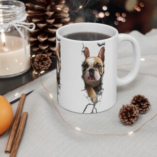 French Bulldog Peeking Mug – Cute 11oz Coffee Cup for Dog Lovers
