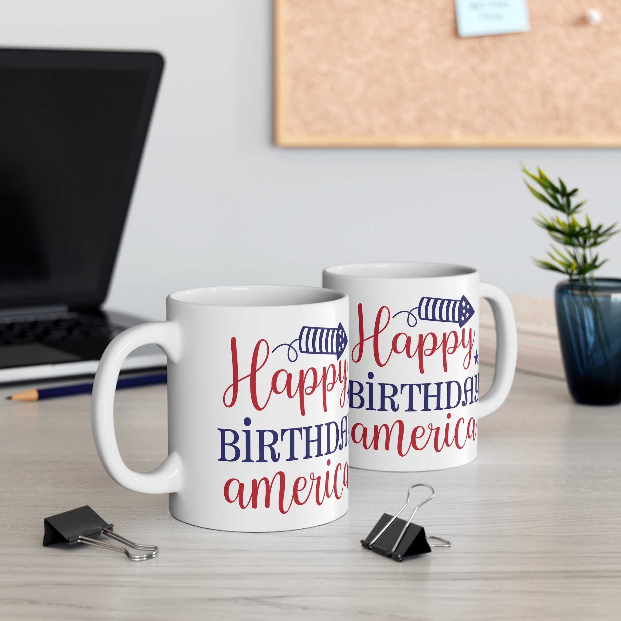 Happy Birthday America 11oz Patriotic Coffee Mug - Image 5