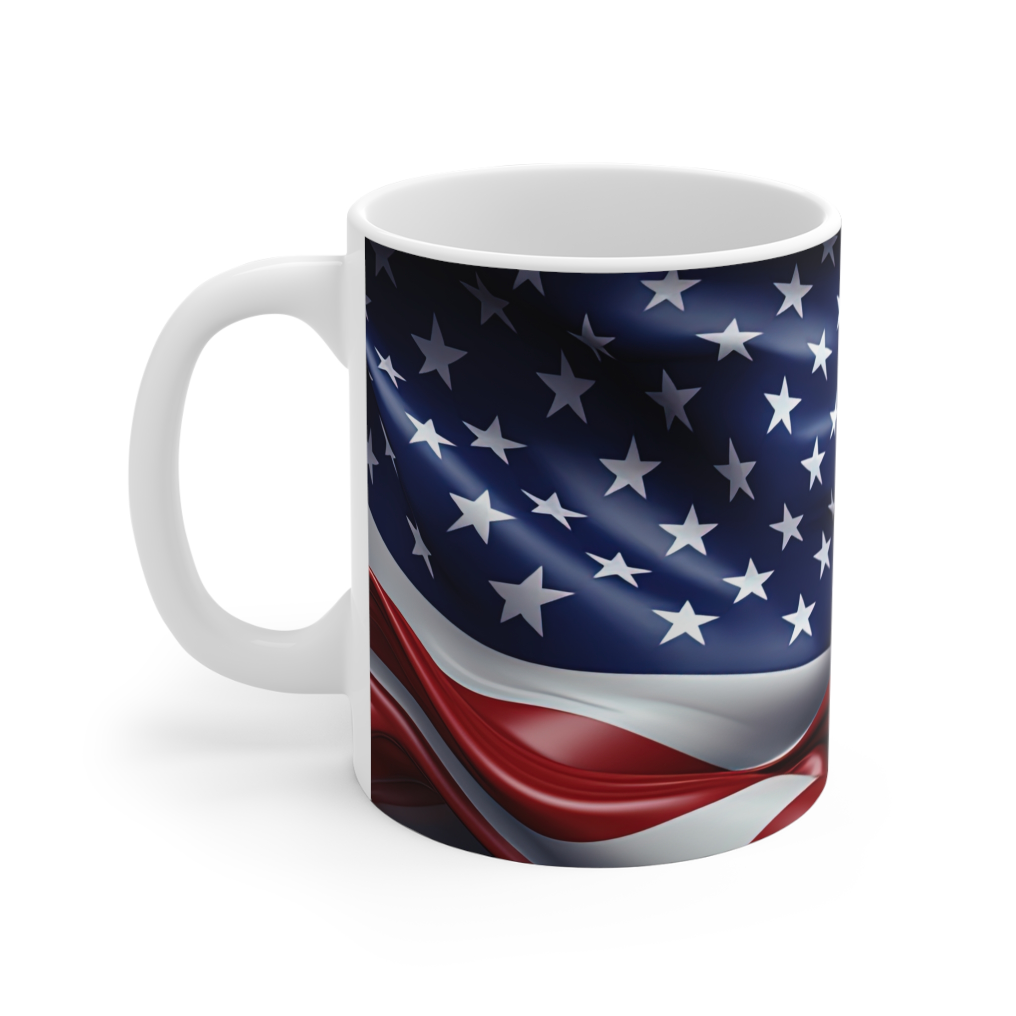American Flag 11oz Coffee Mug — Patriotic Stars & Stripes Drinkware for Veterans, 4th of July & Memorial Day - Image 2