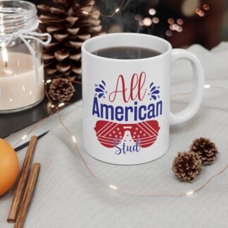 All American Stud Mug — Patriotic 11oz Coffee Cup