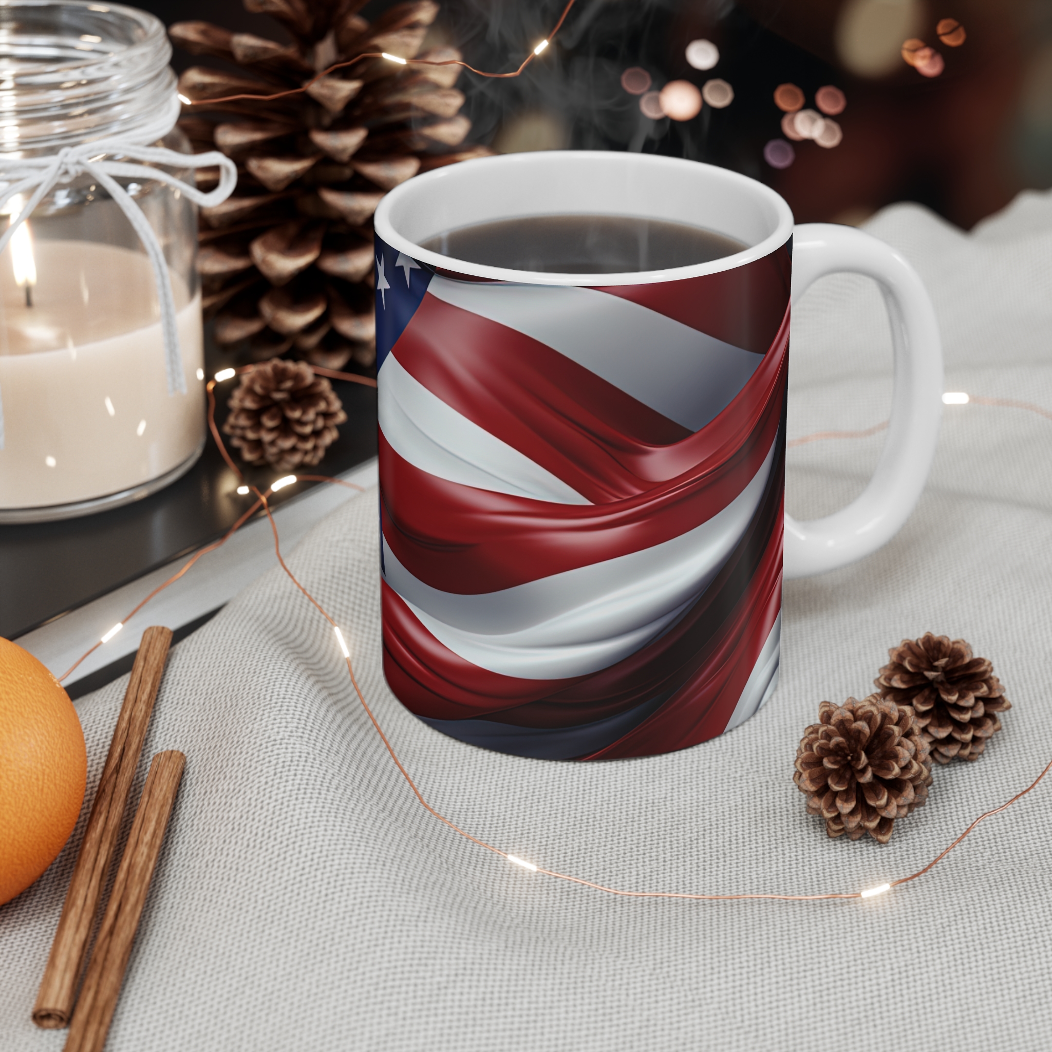 American Flag 11oz Coffee Mug — Patriotic Stars & Stripes Drinkware for Veterans, 4th of July & Memorial Day - Image 4