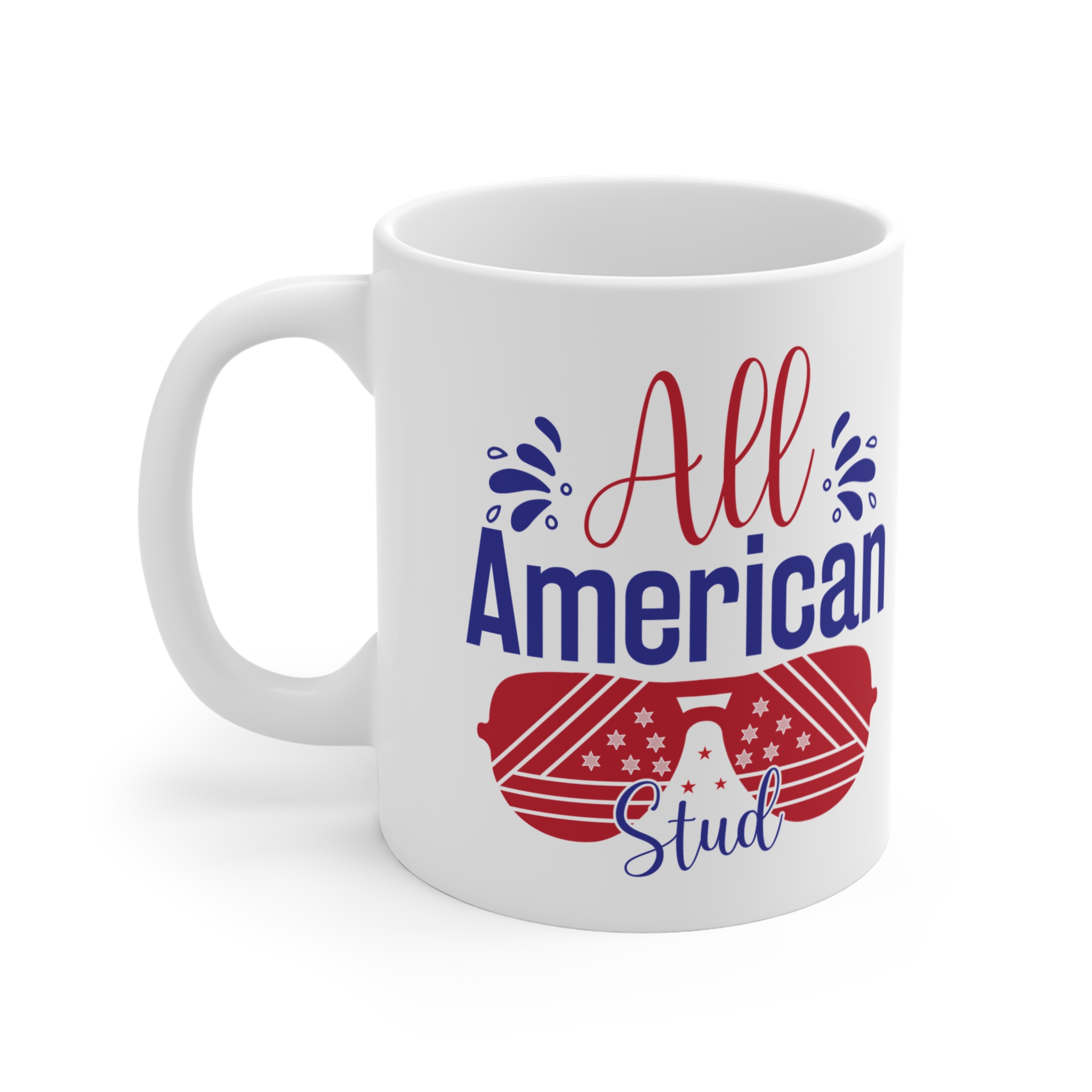 All American Stud Mug — Patriotic 11oz Coffee Cup - Image 3