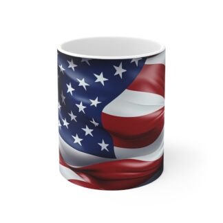 American Flag 11oz Coffee Mug — Patriotic Stars & Stripes Drinkware for Veterans, 4th of July & Memorial Day