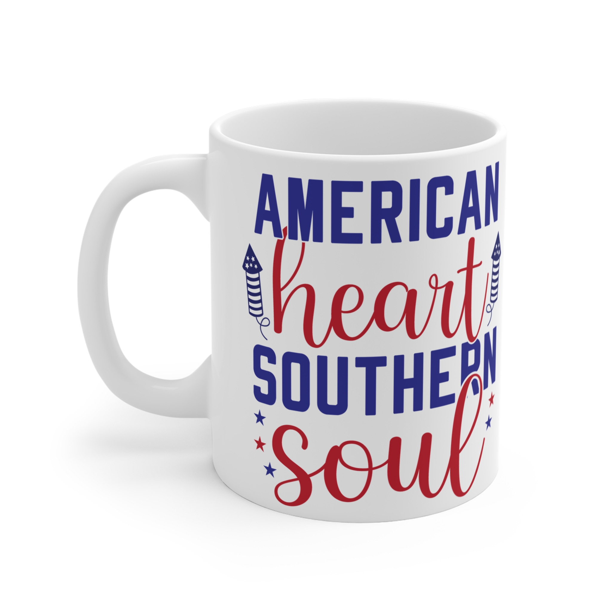 American Heart Southern Soul Mug — Patriotic 11oz Coffee Cup - Image 3