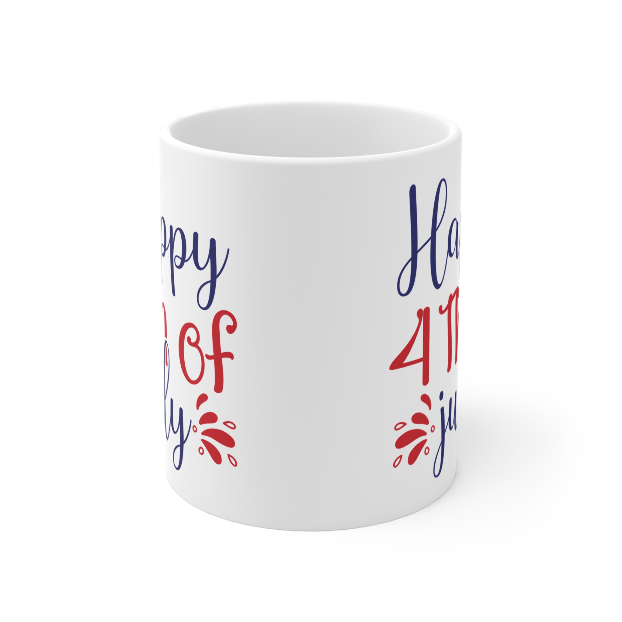 4th of July Mug – "Happy 4th of July" Patriotic Coffee Cup (11oz) - Image 2