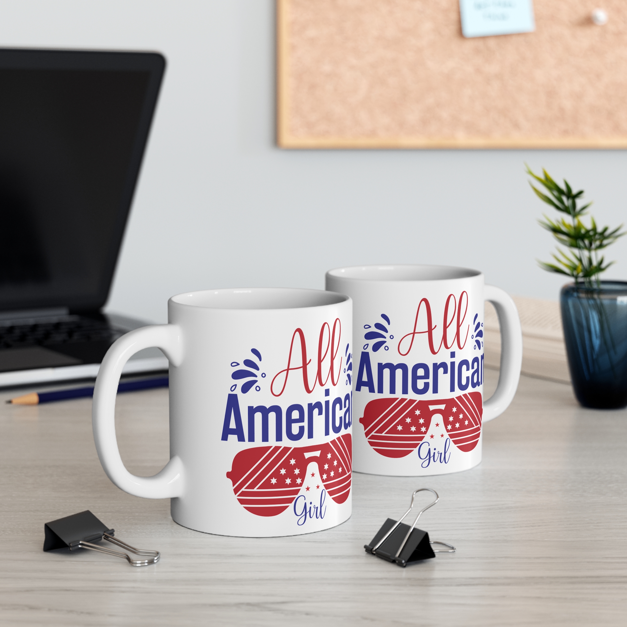 All American Girl Mug – Patriotic 11oz Coffee Cup (Fourth of July Gift) - Image 5