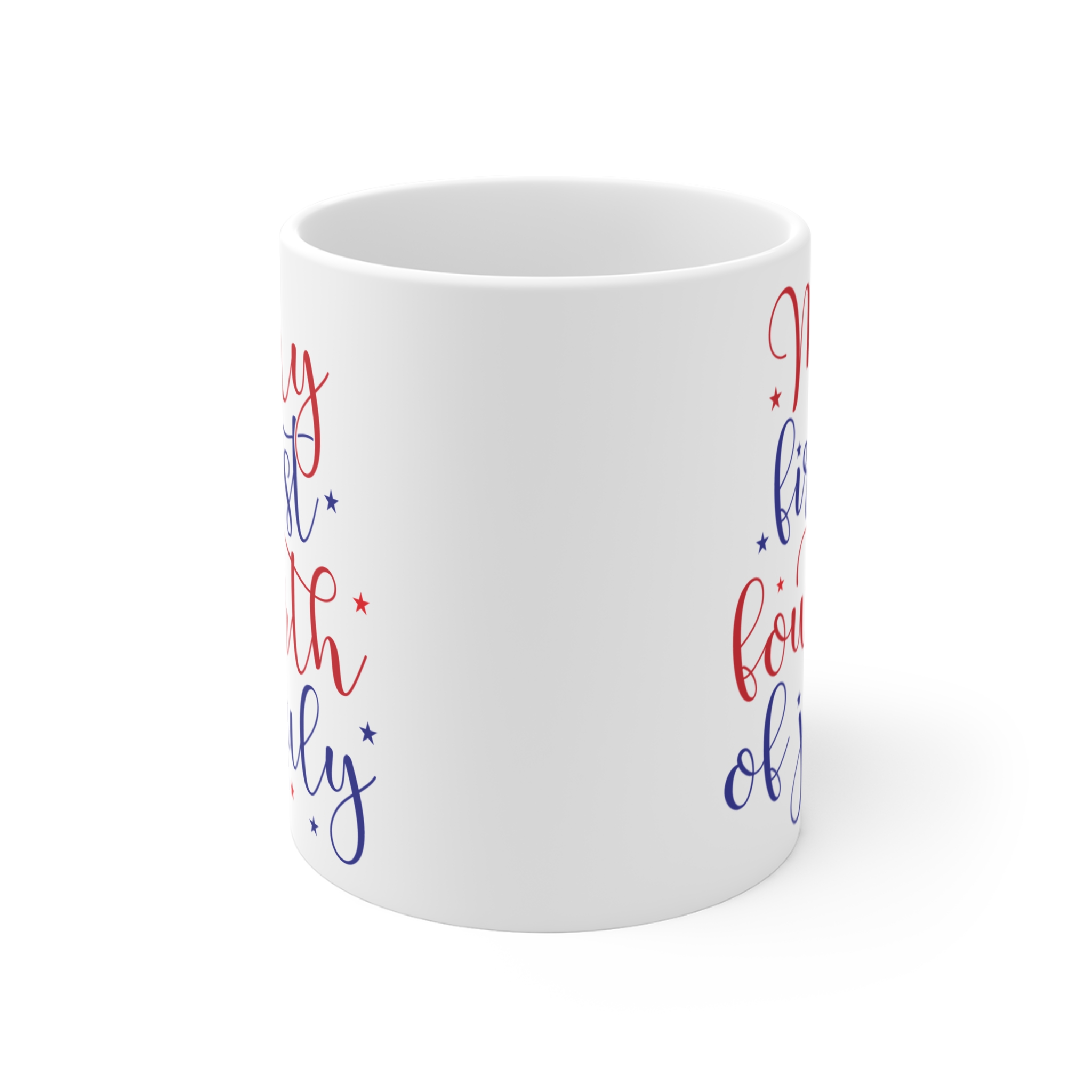 My First Fourth of July Mug — 11oz Patriotic Red & Blue Celebration Coffee Cup - Image 2