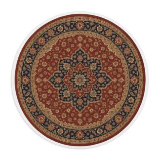 Round Persian-Style Mouse Pad — Vintage Oriental Rug Desk Mat