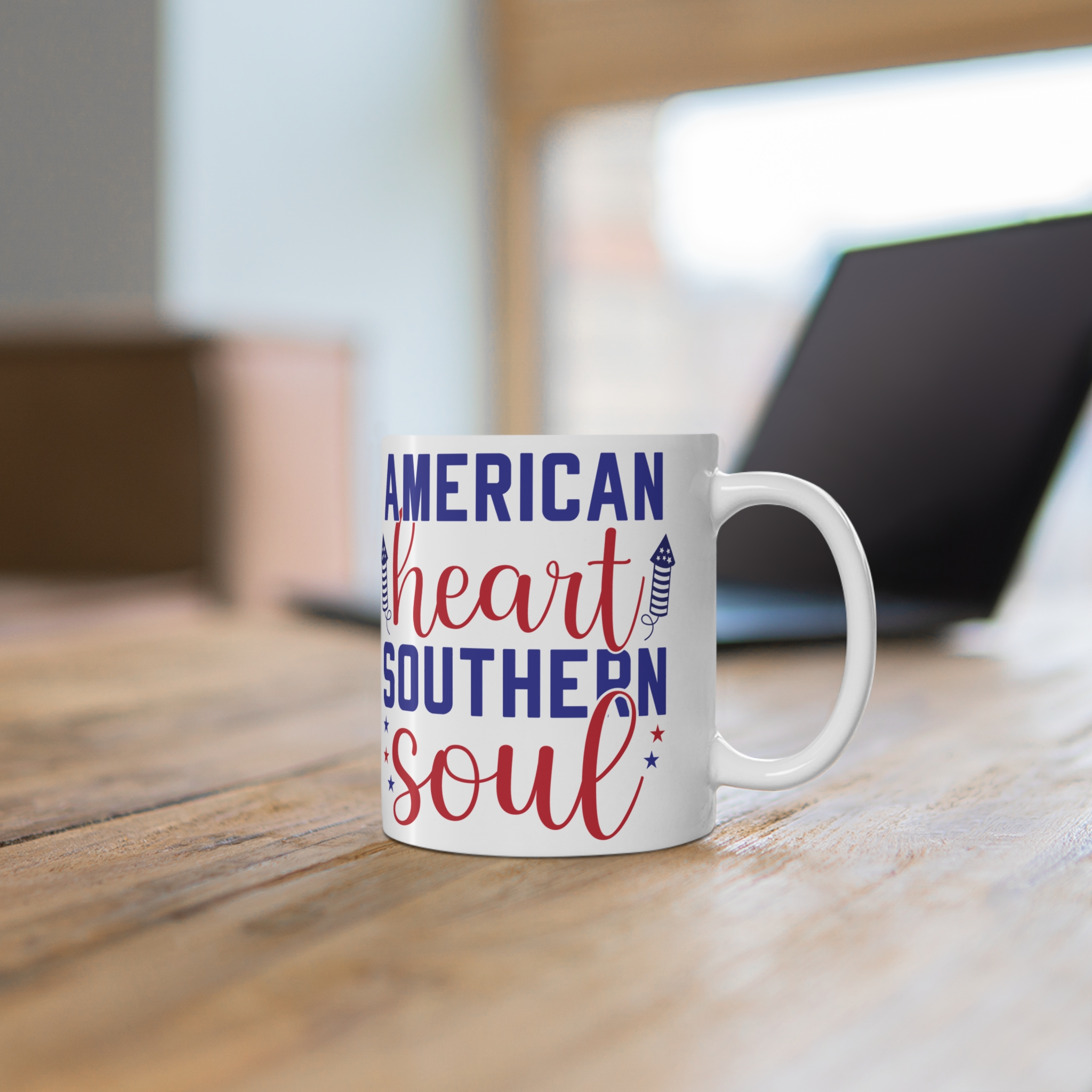 American Heart Southern Soul Mug — Patriotic 11oz Coffee Cup - Image 6