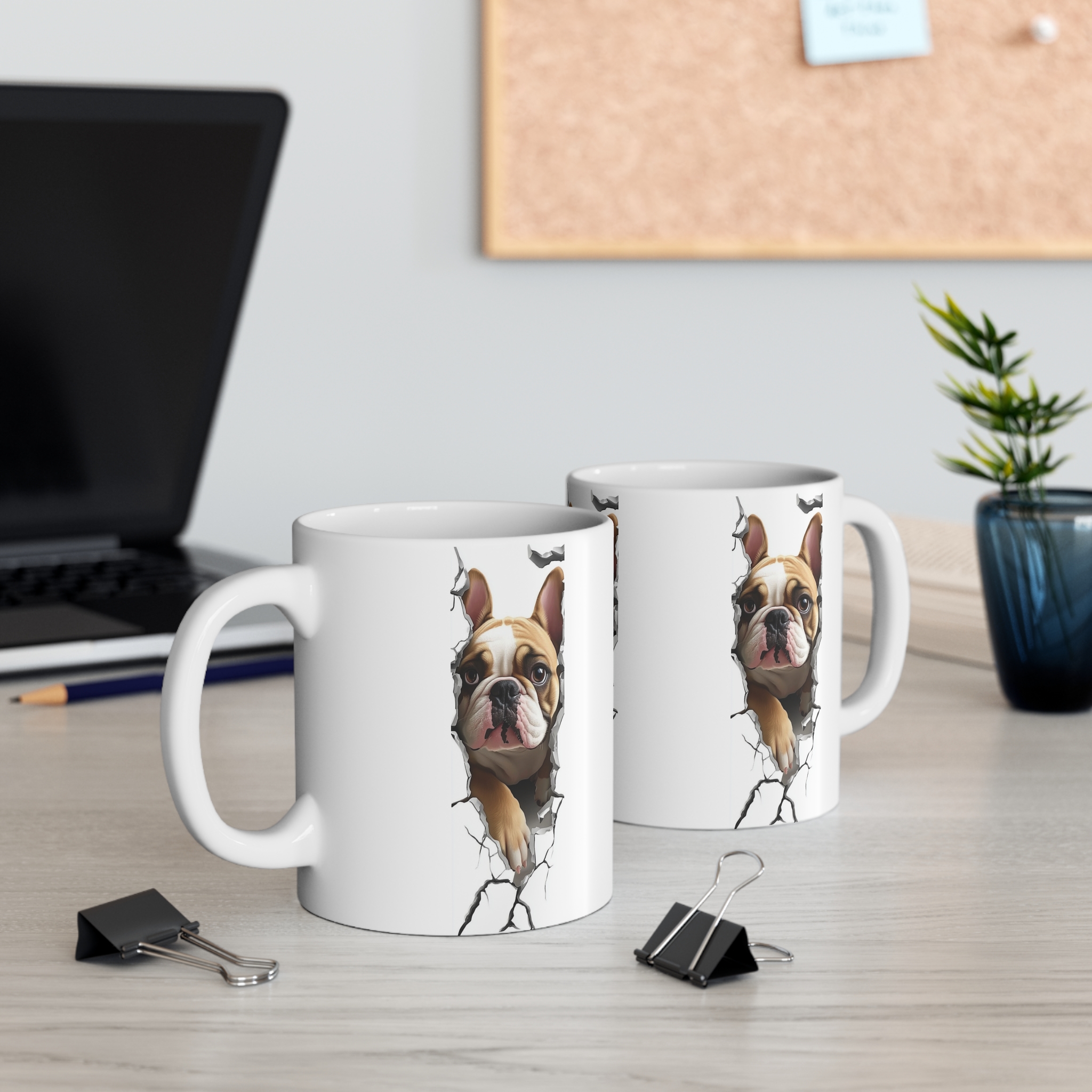French Bulldog Peeking Mug – Cute 11oz Coffee Cup for Dog Lovers - Image 5