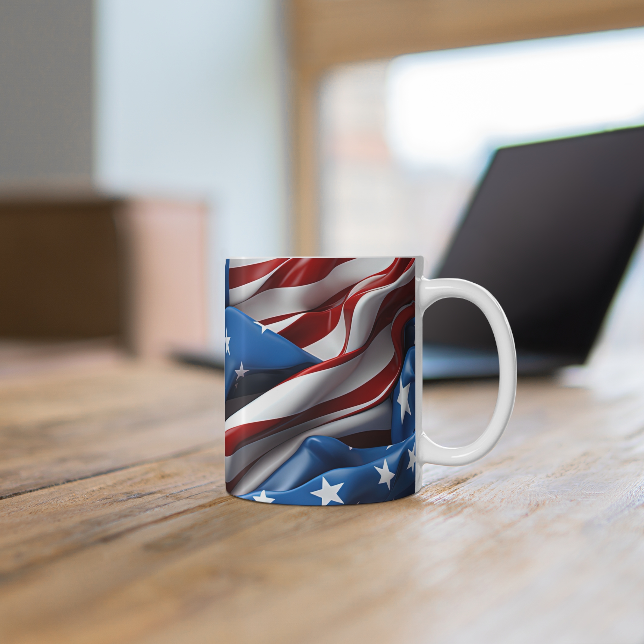 American Flag 11oz Coffee Mug — Patriotic Stars & Stripes Ceramic Cup - Image 6