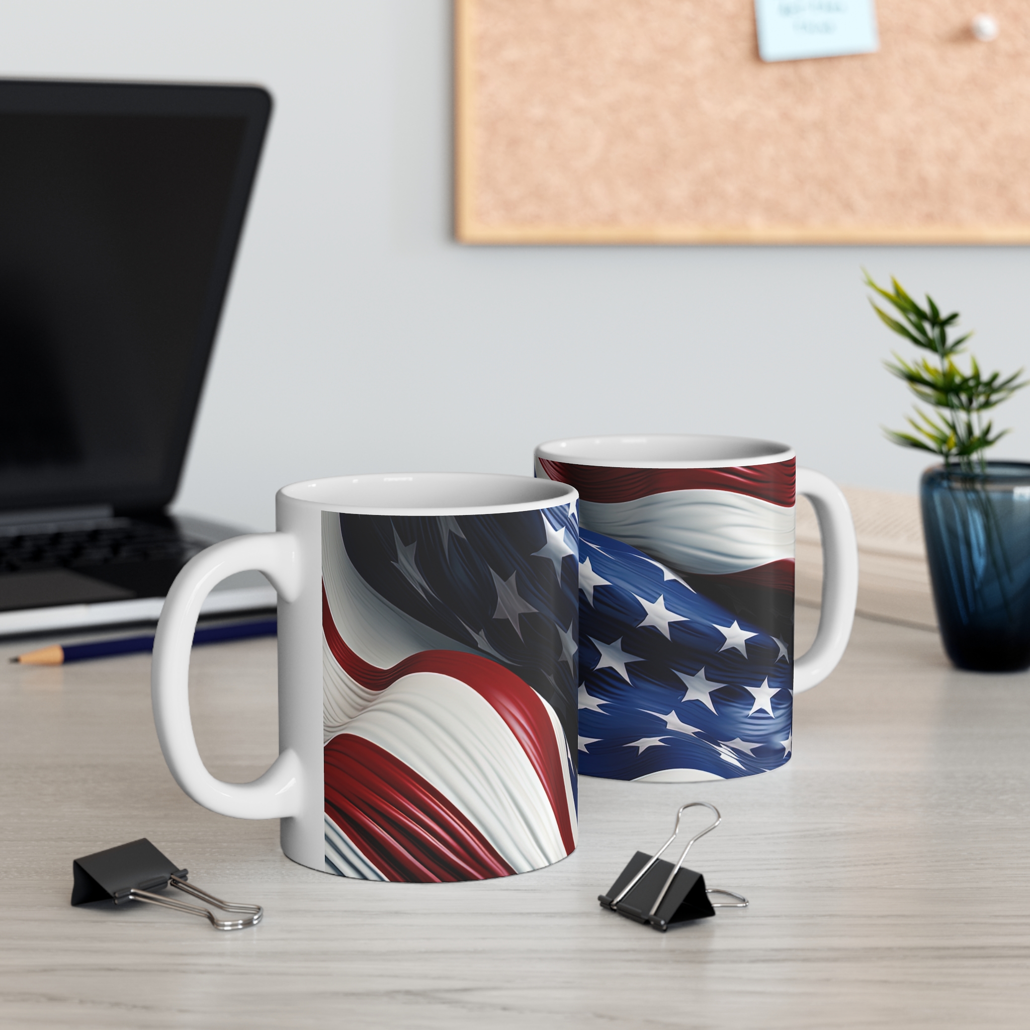 American Flag 11oz Ceramic Mug — Patriotic Stars & Stripes Coffee Cup - Image 5