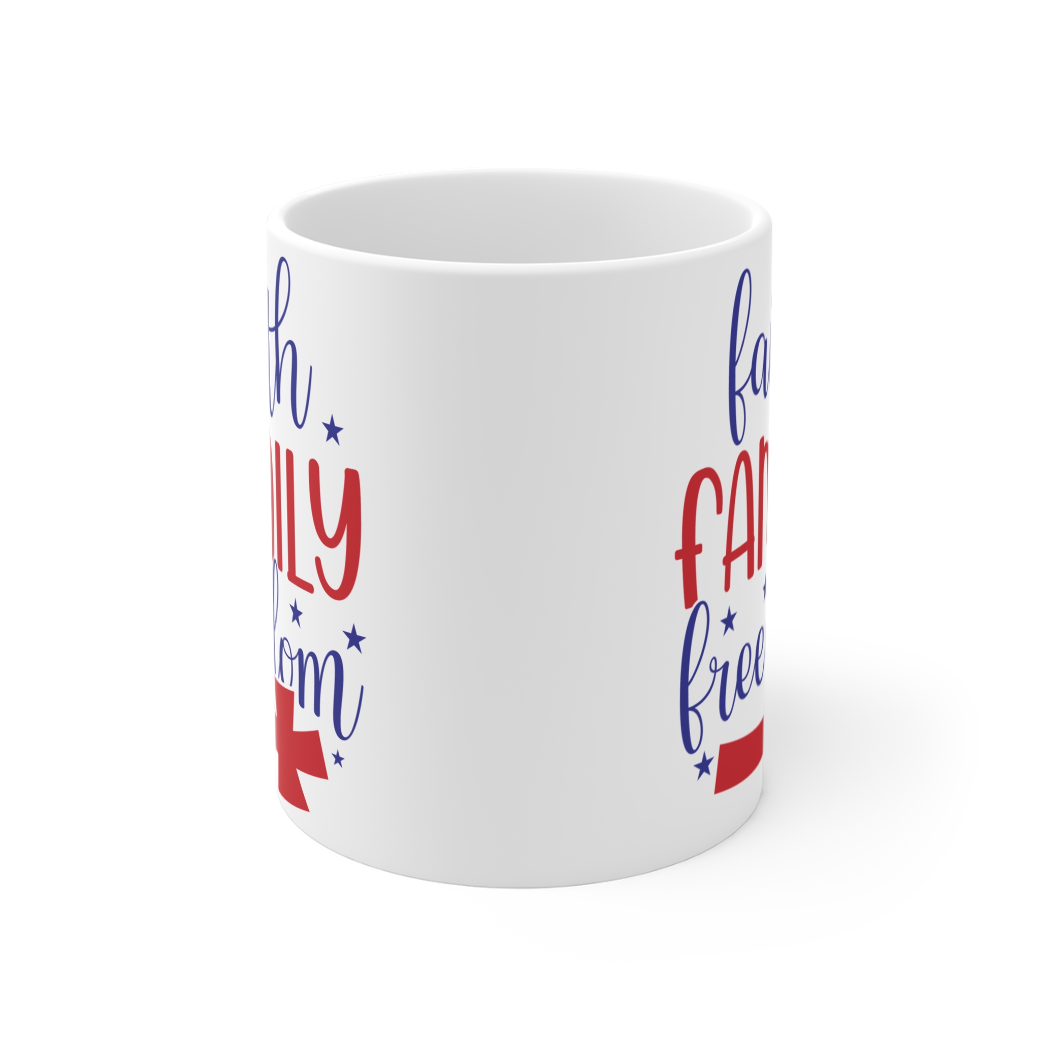 Faith Family Freedom Mug — Patriotic Christian Coffee Cup (11oz) - Image 2