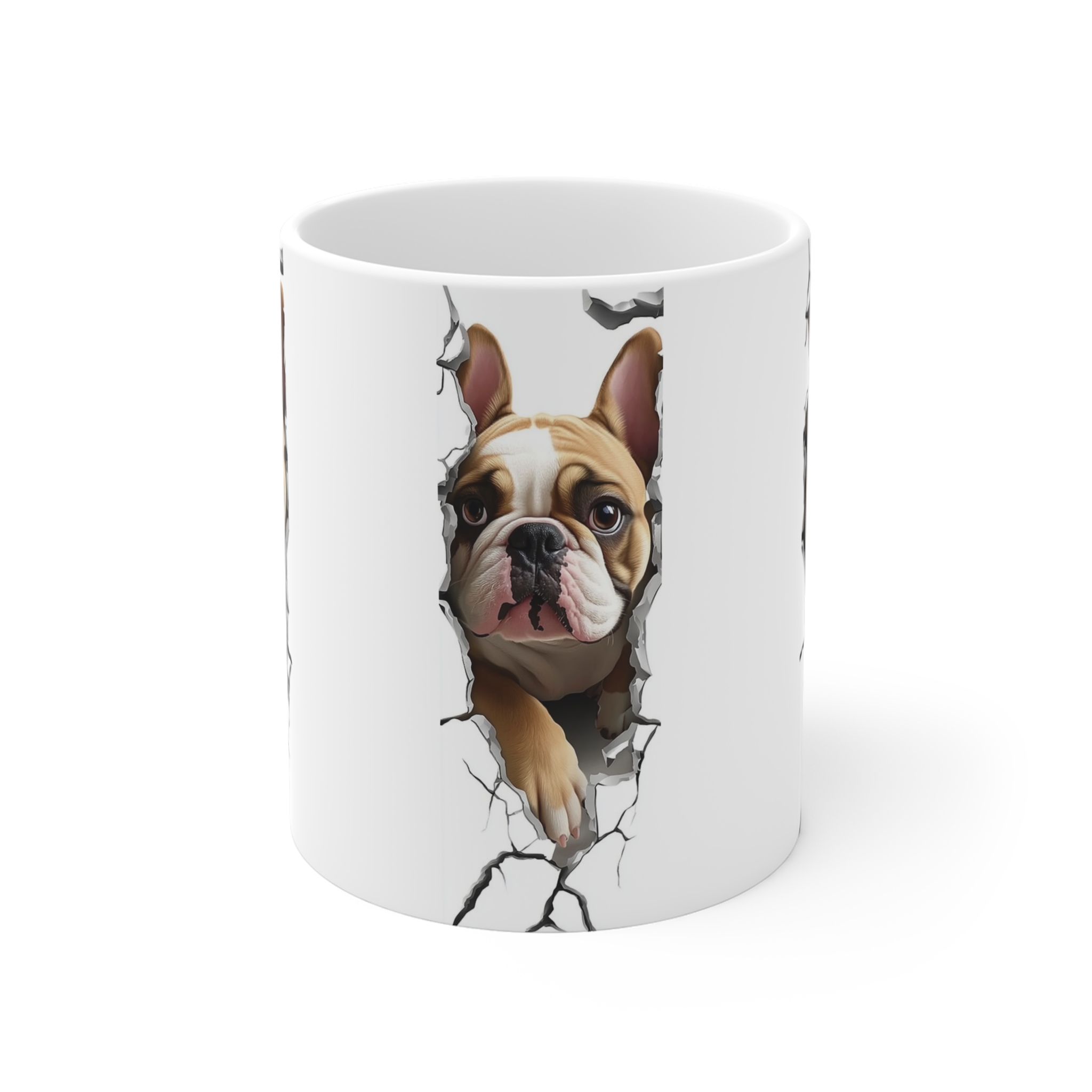 French Bulldog Peeking Mug – Cute 11oz Coffee Cup for Dog Lovers - Image 2