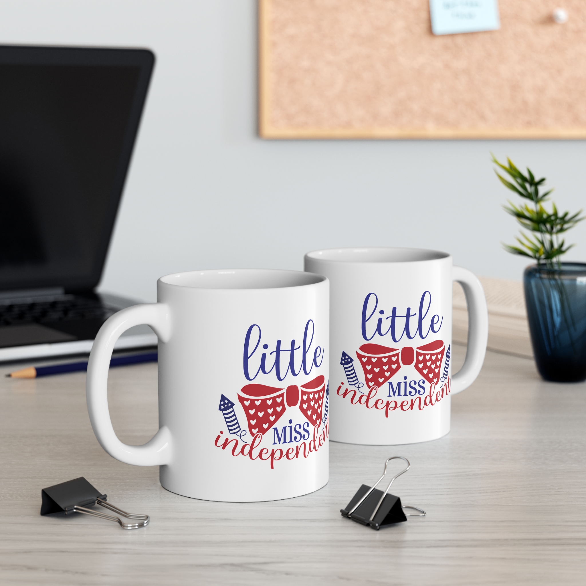 Little Miss Independent Mug — Patriotic Red White Blue Coffee Cup (11oz) - Image 5