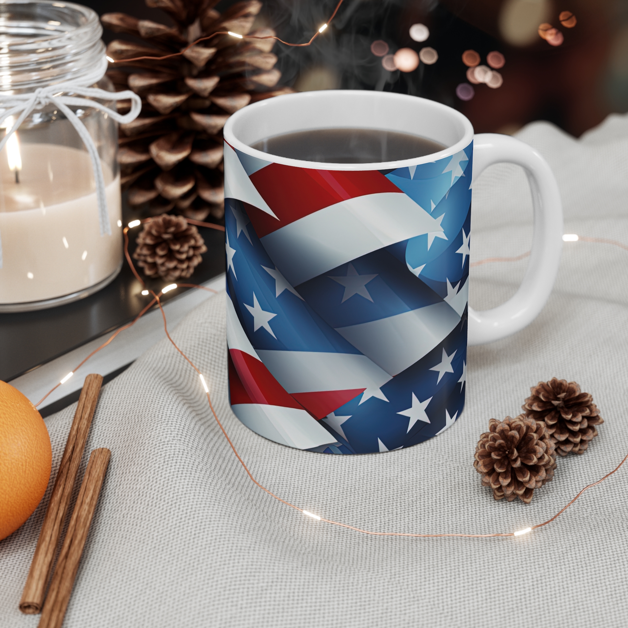 American Flag 11oz Mug — Patriotic Stars & Stripes Coffee Cup - Image 4
