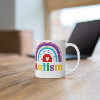 Autism Rainbow Mug — Colorful Awareness 11oz Coffee Cup
