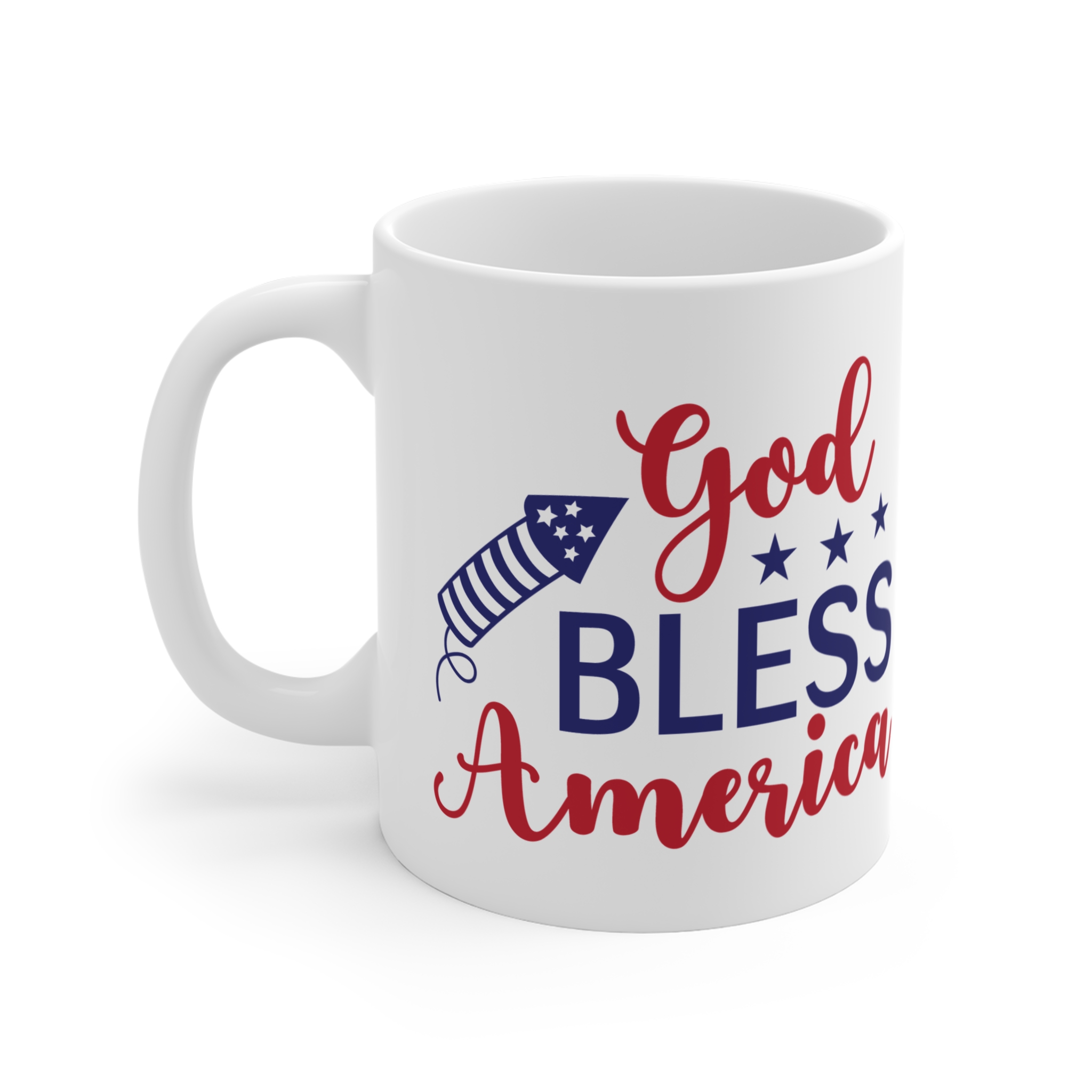 God Bless America Ceramic Mug — Patriotic 11oz Fourth of July Coffee Cup - Image 3