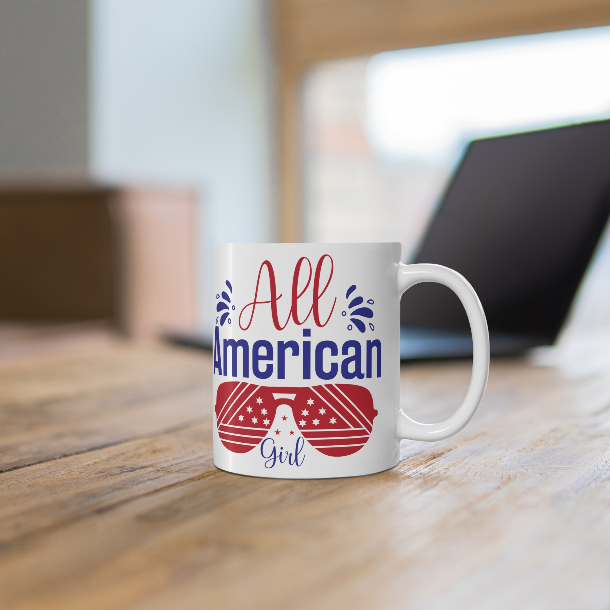All American Girl Mug – Patriotic 11oz Coffee Cup (Fourth of July Gift) - Image 6
