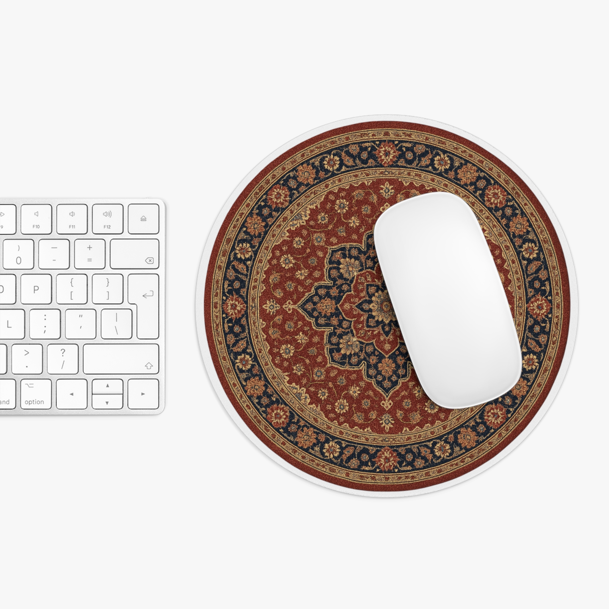 Round Persian-Style Mouse Pad — Vintage Oriental Rug Desk Mat - Image 3